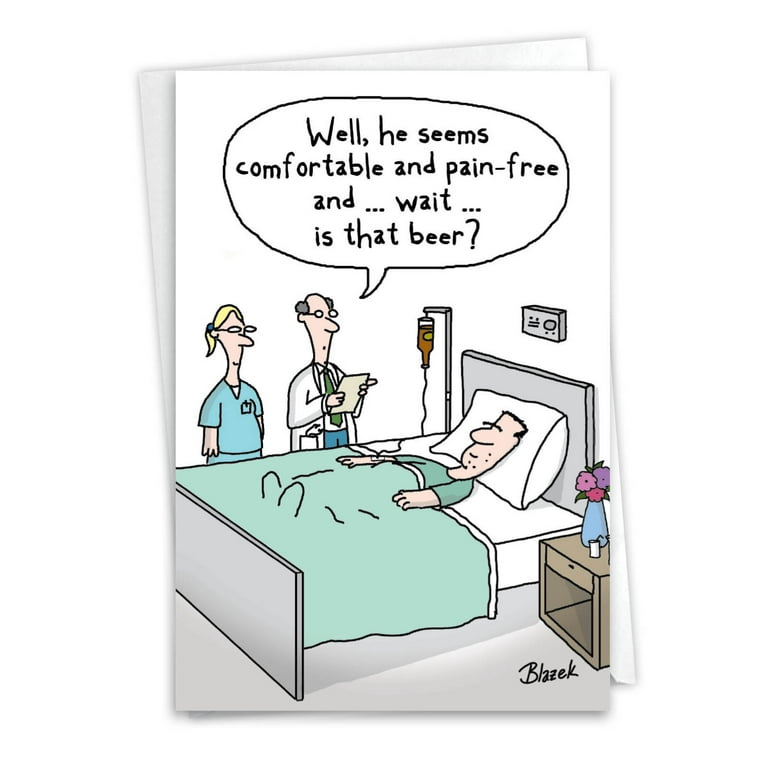 1 Funny Get Well Card With Envelope - Beer Drip C7268Gwg - Walmart.Com