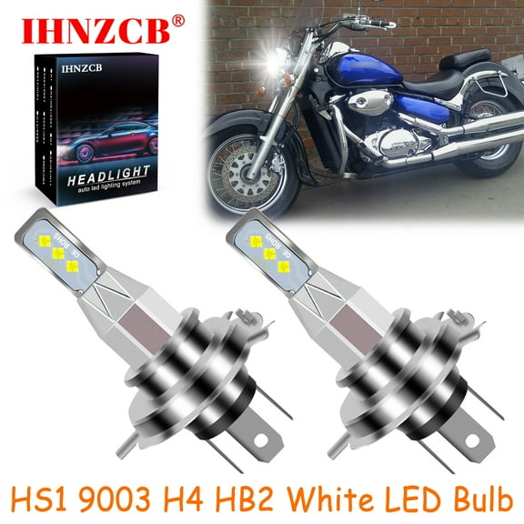 IHNZCB for Suzuki Intruder Volusia 800 VL800 2001-2004 2X HS1 9003 H4 HB2 LED Headlights Bulb 55W White LXB,Motorcycle Light,Y110
