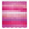 thumbnail image 3 of Ambesonne Hot Pink Shower Curtain, Color Gradient Cubism Art, 69"Wx84"L, Dried Rose Pale Pink, 3 of 3