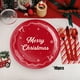 thumbnail image 1 of 10 platos de papel navideños desechables para fiestas | Vajilla de papel rojo y verde | Material apto para uso alimentario | Platos de 18 a 23 cm para decoración navideña, fiestas de cumpleaños y, 1 of 6