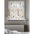 thumbnail image 5 of Green Orange Eucalyptus Curtains 45 Inch Length,Sheer Curtains for Bedroom Living Room Window Summer Watercolor Botanical Leaf Rod Pocket Drapes Kitchen Curtains Small Half Window 42"x45" 2 Panels, 5 of 6