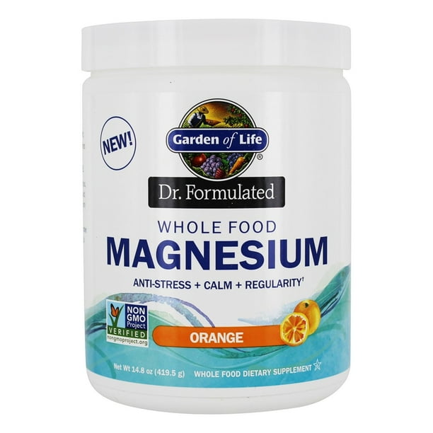 Garden of Life Dr. Formulated, Whole Food Magnesium Powder, Orange, 14.