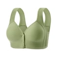 thumbnail image 2 of Dxzfnsa Front Closure Bras for Women No Underwire Plus Size Wireless Comfortable Cotton Sleep Bra for Older Womens Bras (Green,M), 2 of 6