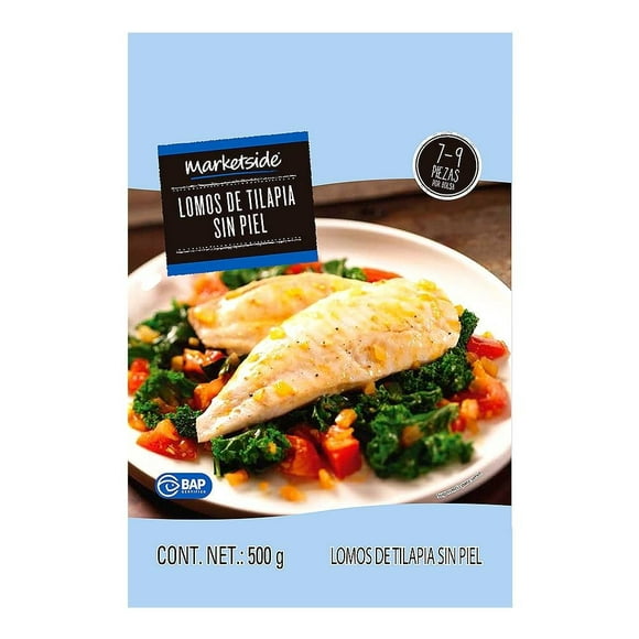 Lomos de tilapia sin piel Marketside 500 g congelado