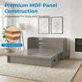 thumbnail image 4 of Mjkone Murphy Bed Queen Size, Cabinet Bed with Storage Drawers and USB Charging Station,Murphy Chest Bed for Small Space,Gray(No Mattress), 4 of 10