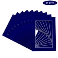 thumbnail image 2 of Royal Blue Suede Acid Free 12x16 Picture Frame Mats with White Core Bevel Cut for 11x14 Pictures -, 2 of 4