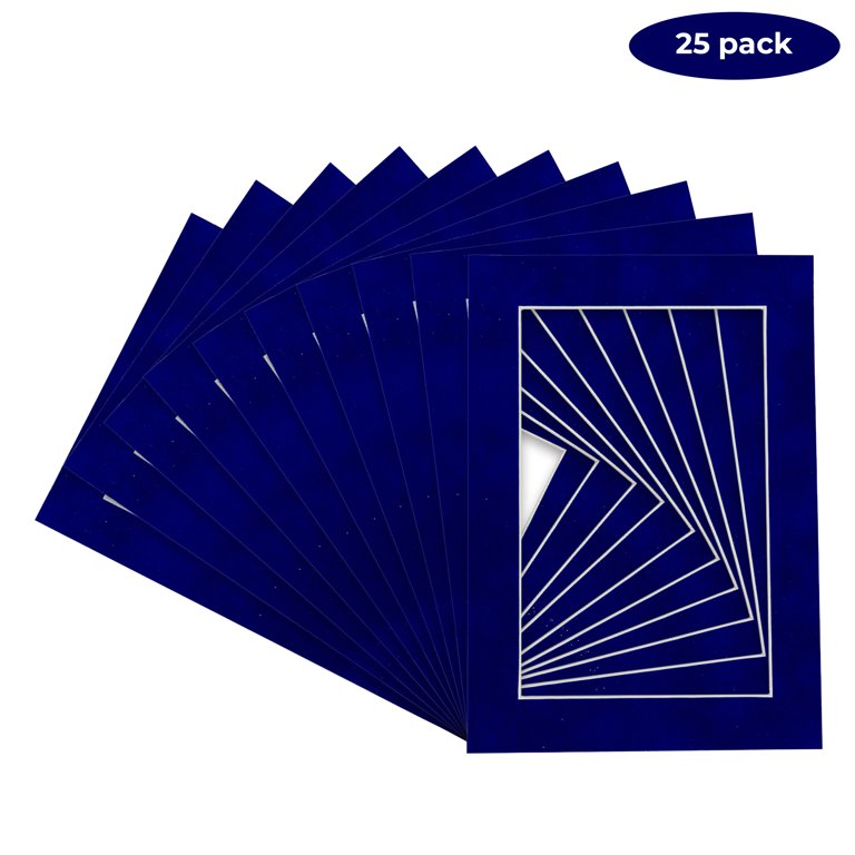 Picture Mats 11x14 for 8x10 Royal blue with white SET OF 2