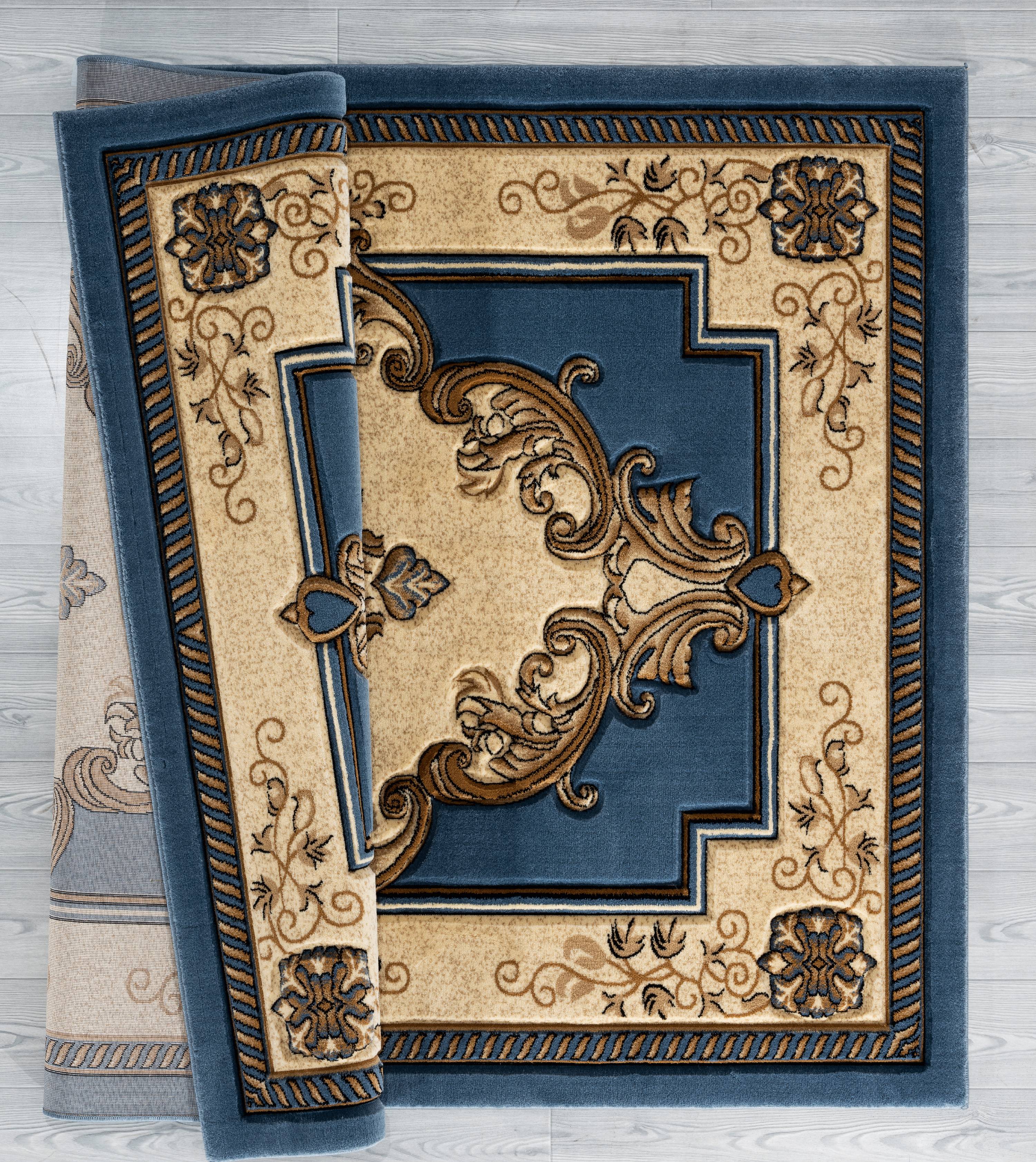United Weavers Drachma Patras Traditional Medallion Accent Rug, Blue, 1'10" x 2'8"