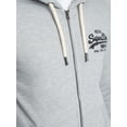 thumbnail image 4 of Superdry Vintage Logo Embroidered Zip Hoodie, Grey, 4 of 5