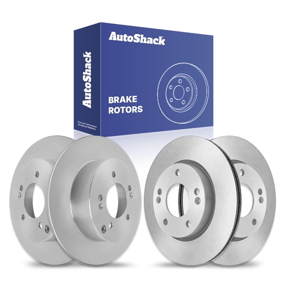 AutoShack Front & Rear Brake Rotors | Replacement For 2005-2009 Hyundai Tucson 2005-2010 Sonata 2005-2010 Kia Sportage 2006-2010 Optima Magentis 2.0L 2.4L 2.7L V6 FWD | 4-PC Set