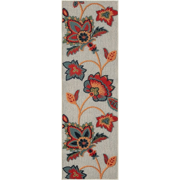 Nourison Aloha 2' x 6' Multicolor Outdoor Rug