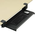 thumbnail image 2 of No-Drill Keyboard Tray Under Desk, 26.8x11 Inch Slide-Out Mouse Tray with Heavy-Duty C-Clamp Mount for Home & Office (Black), 2 of 11