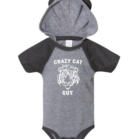 

Inktastic Crazy Cat Guy Tiger with Crown Gift Baby Boy or Baby Girl Bodysuit