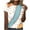 Blue, variant on Womens Leopard Color Block Tops Summer Cute Striped Short Sleeve Tshirts Casual Comfy Round Neck Tee Shirts