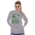 thumbnail image 3 of Not All Who Wonder Are Lost UFO Cute Plus Size Long Sleeve Graphic Tee Shirt Brisco Brands 2X, 3 of 5