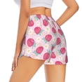 thumbnail image 3 of Goofa Floral Strawberr Printed Women 2 in 1 Running Shorts,Quick Dry Athletic Workout Shorts,High Waisted Athletic Shorts with Liner Pockets-Large, 3 of 9