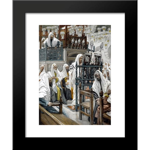 Jesus Unrolls the Book in the Synagogue 20x24 Framed Art Print by James Tissot