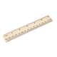 thumbnail image 3 of Regla de Madera de 15cm 6 Pulgadas 2 Escalas Paquete de 5 Reglas de Medición de Oficina, 3 of 5