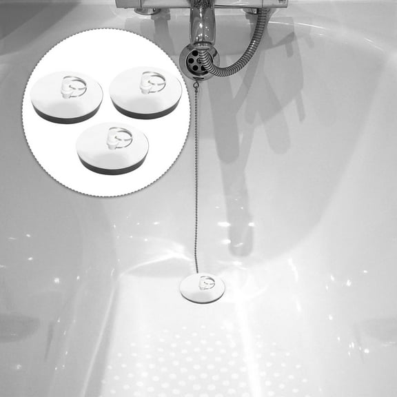 YOSADIER 3Pcs Silver Stainless Steel Suction Sink Stopper for Kitchen Use Bathroom Bathtub Drain Blocker