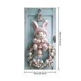 thumbnail image 3 of YWIYIUD 1PC Happy Easter Door Cover Easter Decorations, 71x35 Inch Easter Rabbit Eggs Door Banner Welcome Easter Banner Spring Theme Rabbit Door for Front Door Wall Indoor Outdoor Home Decor, 3 of 7