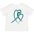 thumbnail image 3 of Inktastic Ovarian Cancer Awareness Teal Heart Ribbons Boys or Girls Toddler T-Shirt, 3 of 5