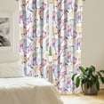 thumbnail image 2 of Ambesonne Tropical Curtains, Flamingos Grunge Flowers, Pair of 28"x63", Hot Pink Ivory Ecru, 2 of 5