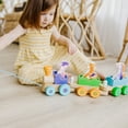 thumbnail image 3 of Melissa & Doug First Play Wooden Rocking Farm Animals Pull Train, 3 of 10