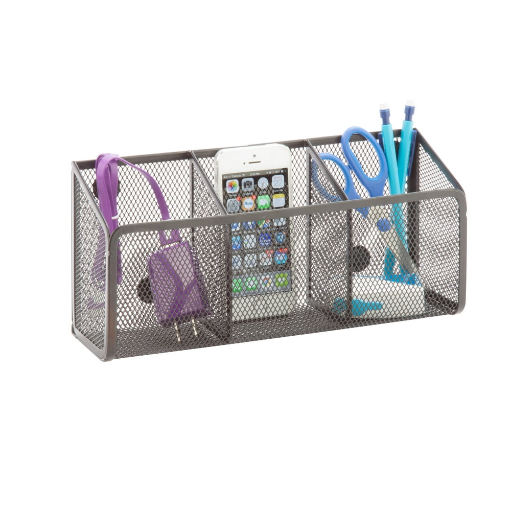 Honey Can Do eXcessory Mesh 3Slot File Organizer, Multicolor