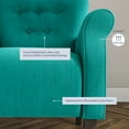 thumbnail image 3 of BELLEZE Accent Chair Armchair for Living Room - Allston (Mallard Teal), 3 of 7