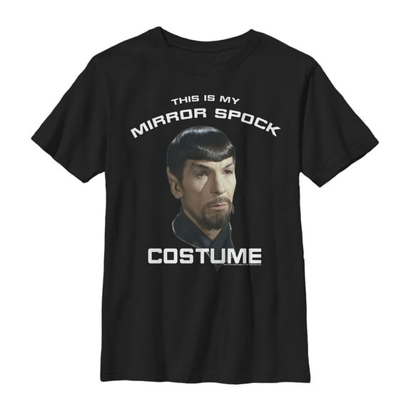 Boy's Star Trek: The Original Series My Mirror Spock Costume Graphic Tee Black Large