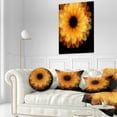 thumbnail image 3 of Designart Fractal Flower Petals on Black - Floral Throw Pillow - 12x20, 3 of 5