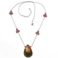 thumbnail image 3 of Natural Cherry Creek & Garnet 925 Sterling Silver Necklace Jewelry N-1004 SDN1710, 3 of 6