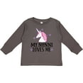 thumbnail image 3 of Inktastic My Nonni Loves Me Girl Unicorn Girls Long Sleeve Toddler T-Shirt, 3 of 5
