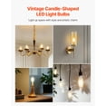 thumbnail image 2 of VEVOR LED Candelabra Bulbs,12-Pack Dimmable Chandelier Light Bulbs,Vintage Clear Glass Candle Light Bulb with 2725K Warm Lighting, 90+ High CRI & E12 Base for Chandeliers, Wall Sconces & Table Lamps, 2 of 9