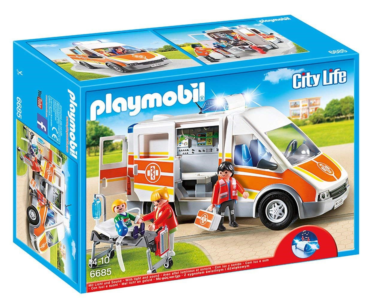 hospital-rescue suitcase grey with content sticker y1215 Playmobil 
