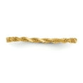 thumbnail image 3 of 14K Rose Gold Ring Band Diamond-cut Textured Rope, 3 of 3