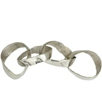 20" x 4" Silver Aluminum Chain Sculpture, by DecMode