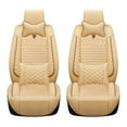 thumbnail image 2 of Leadwolf Front Car Seat Covers Leather for Citroen for C-Elysée 2008-Present 2 Seats Airbag Compatible Waterproof Premium Leather Front and Back Seat Protectors 2PCs with Headrest Beige, 2 of 5