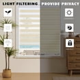 thumbnail image 3 of Cordless Zebra Blinds for Indoor Windows Free-Stop Zebra Shades Dual Layer Light Filtering Sheer Shades Roller Window Blinds for Home, 3 of 4