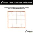 thumbnail image 4 of Champion Sports Official Size 2.0mm Soccer Net Pair (2) - Twisted 5" Square Polyethylene Netting, 4 of 5