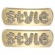 thumbnail image 1 of 2 Pcs Encanto para Agujetas para Zapatillas, Broches Decorativos para Agujetas para Zapatos Casual de Mujeres, Dorado (Letra de Diamante), 1 of 7