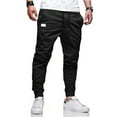 thumbnail image 2 of Pants for Men Trousers Fashion Length Full Mid Waist Pocket Pant Solid Color Pencil Pants Casual Comfort Outdoor Daily Wear, 2 of 4