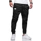 thumbnail image 2 of Pantalones informales de corte recto y cintura media para hombre - Largo completo, botones/bolsillos decorativos - Algodón - Tallas M-XXXL, 2 of 2