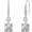 Clear, variant on 18K White Gold Plated Sterling Silver Square Asscher Cut Cubic Zirconia Dangle Earrings for Women Square CZ Diamond Drop Dangling Earrings for Women Mom