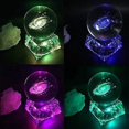 thumbnail image 3 of Boule de cristal galaxie - Boules de verre veilleuse chambre bb avec pied de lampe LED, Clair 80mm Sphre de verre Eclairage Galaxy cadeau enfant, 3 of 5