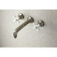 thumbnail image 2 of Kingston Brass KS4028PX Metropolitan Two-Handle Wall Mount Roman Tub Faucet, Brushed Nickel, 2 of 5