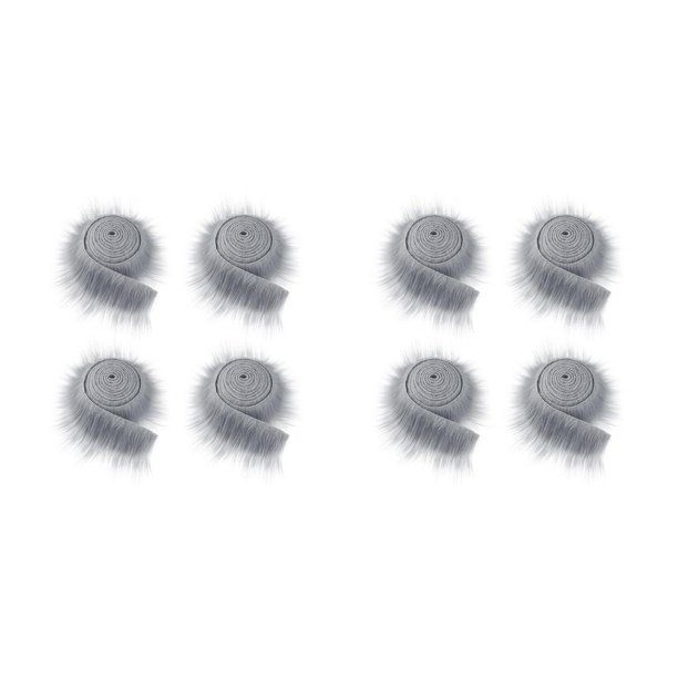 Bearachild 4 rollos de tela de piel sintética de 9 cm x 6 m de ancho, decoración de disfraces de Navidad peluda y peluda Type1