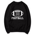thumbnail image 2 of Women's Mock Neck Sweatshirt Game Day Long Sleeve Oversized Sports Mom Must Have Baseball Mom Shirt Football Season Shirts Turtleneck Drop Shoulder Tops Tunic Tops Solid Color Cozy Outfits Gift Black, 2 of 4