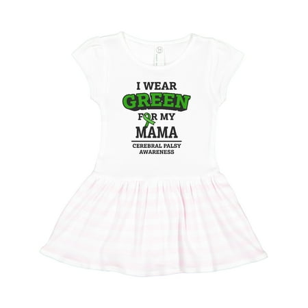 

Inktastic I Wear Green for My Mama for Cerebral Palsy Gift Toddler Girl Dress
