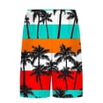 thumbnail image 6 of Thousandth Swim Shorts for Men Casual Stretch Quick Dry Beach Board Shorts with Pockets Trendy Elastic Waist Drawstring Summer Vacation Swim Trunks, 6 of 8